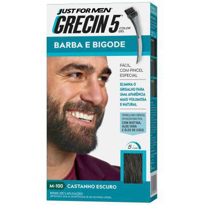 Tonalizante para Barba e Bigode Grecin 5 Castanho Escuro 