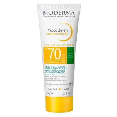Protetor Solar Facial Bioderma Photoderm Sem Cor Toque Seco FPS70 40g