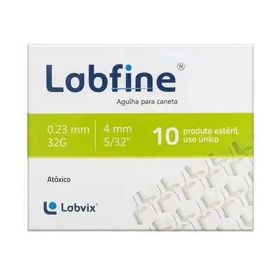 Agulha Caneta Labvix Labfine 4mm 10 Unidades