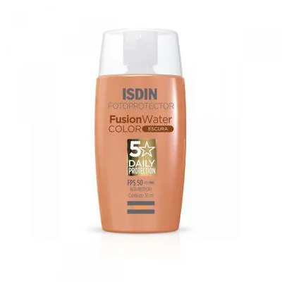 Protetor Solar Facial Isdin Fusion Water Color Escura FPS50 50ml