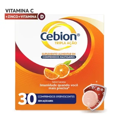 Cebion Vitamina C + Zinco 30 Comprimidos Efervescentes