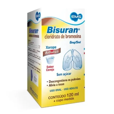 Bisuran Xarope Adulto 8Mg/5Ml 120Ml preço