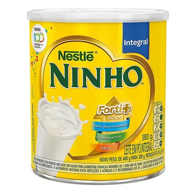 Leite em Po Integral Ninho Lata 380g