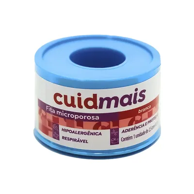 Fita Microporosa CuidMais Branco 1,2x4,5m