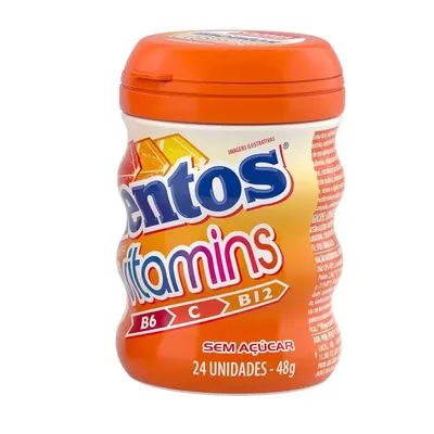 Goma de Mascar Mentos Vitamins Pote 48g