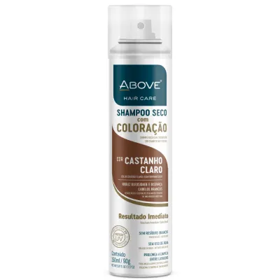 Shampoo A Seco Above A Seco Com Coloração Castanho Claro 90G preço