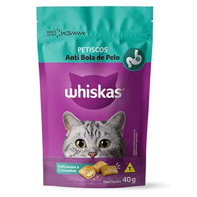 Ração Whiskas Anti Bola De Pelo Pouch 40G preço