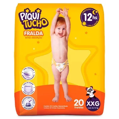 Fralda Piquitucho XGG 20 Unidades