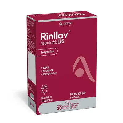 Rinilav Cloreto De Sódio 0,9% 30 Envelopes De 2,2G + 1 Frasco Aplicador preço