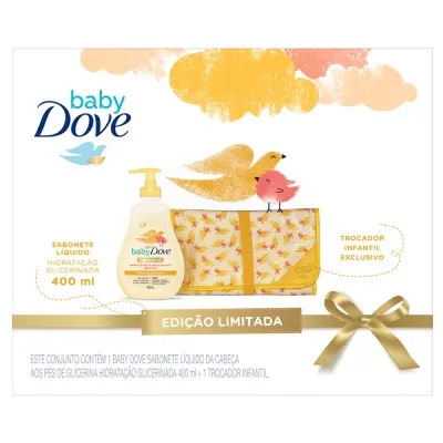 Kit Sabonete Liquido Baby Dove Hidratação Glicerinada + Trocador 400Ml