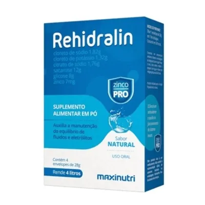 Rehidralin Maxinutri Natural 28G 04 Envelopes preço