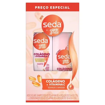 Kit Shampoo Seda Colágeno E Vitaminas 300Ml + Condicionador 190Ml preço