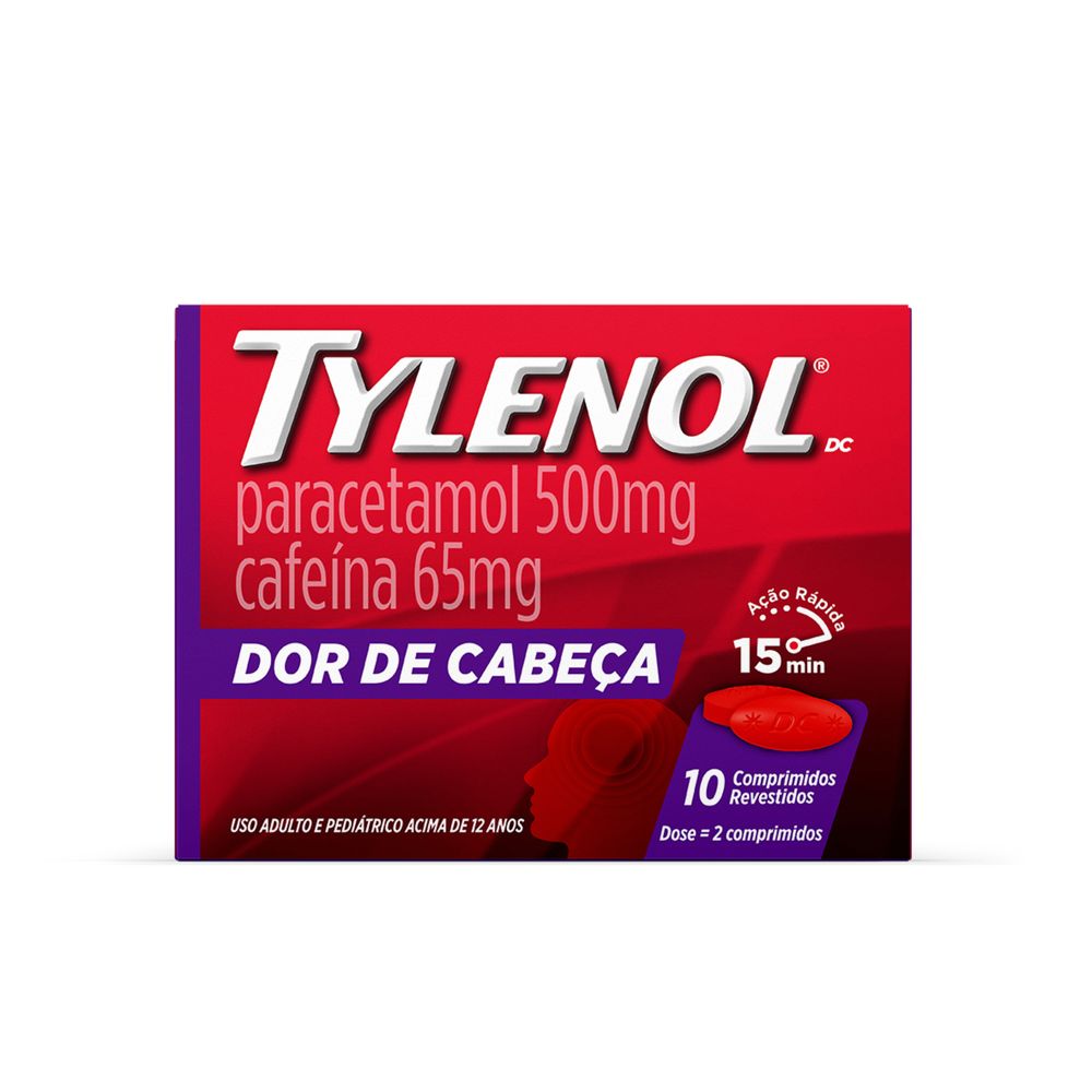 Tylenol Dor Dr Cabeça 10 Comprimidos