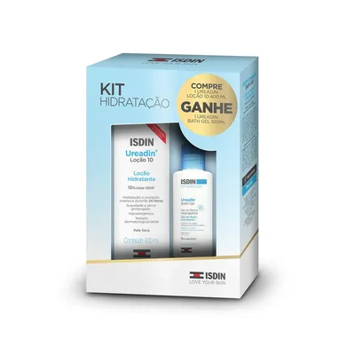 Kit Loção Corporal Hidratante Ureia 10% Ureadin 400ml Grátis Gel de Banho Hidratante Ureia 5% 100ml