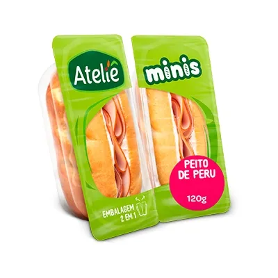 Mini Sanduíche Ateliê Peito De Peru 120g