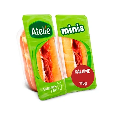 Mini Sanduíche Ateliê Salame 115g