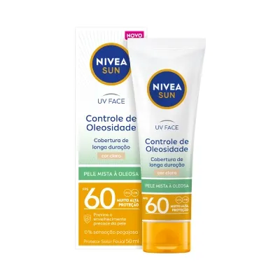 Protetor Solar Facial Nivea Sun Controle de Oleosidade FPS60 50ml