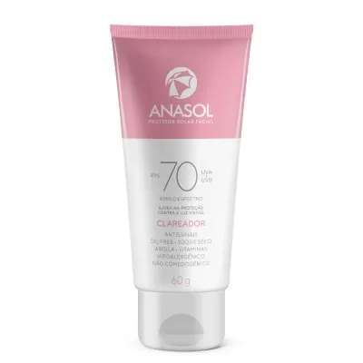 Protetor Solar Facial Clareador FPS 70 Anasol 60g