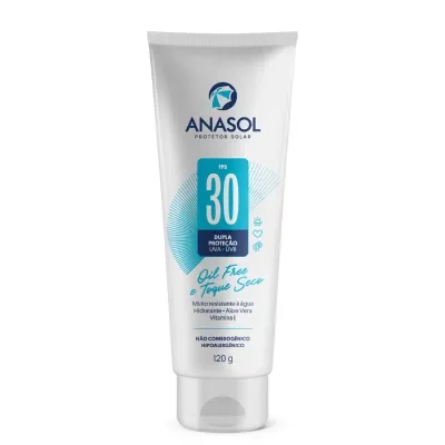 Protetor Solar Anasol Corporal Loção Toque Seco FPS 30 120g