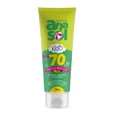 Protetor Solar Anasol Kids Dupla Proteção FPS 70 100g