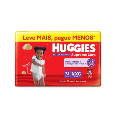 Fralda Huggies Supreme Care XXG Max 72 Unidades