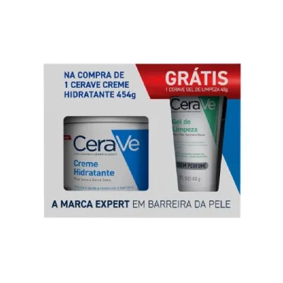 Kit Cerave Compre 1 Creme Hidratante 454g e Ganhe 1 Gel de Limpeza 40g