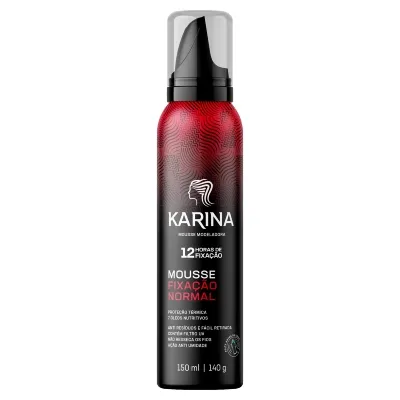 Mousse Modeladora Karina Fixação Normal 12 Horas De Fixação 150ml