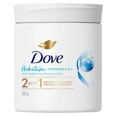 Máscara para Tratamento 2 em 1 Dove Hidratação + Vitaminas A & E 500g
