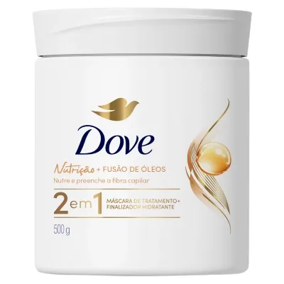 Máscara para Tratamento 2 em 1 Dove Nutrição + Fusão de Óleos 500g