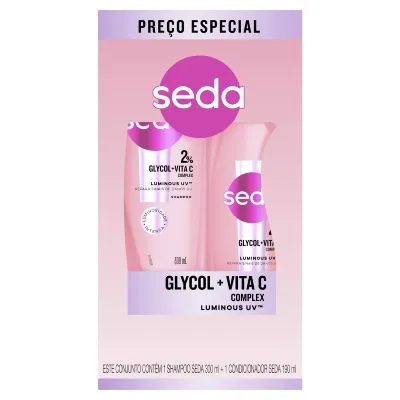 Kit Shampoo e Condicionador Seda Glycol + Vita C Complex Luminous UV 