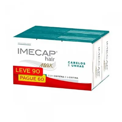 Kit Imecap Hair Max Cabelos e Unhas 60 + 30 cápsulas