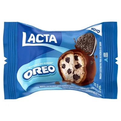 Bombom Oreo Com Cobertura De Chocolate Lacta 20g
