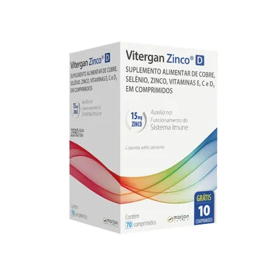 Vitergan Zinco D 70 Comprimidos