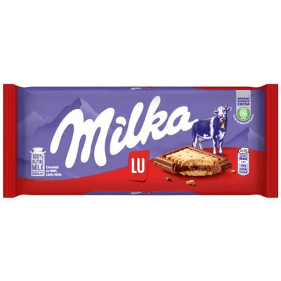 Chococolate Milka Lu ao Leite Com Recheio de Biscoito 87g