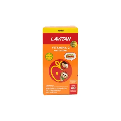 Vitamina C Lavitan Turma Da Mônica 60 Comprimidos Mastigáveis