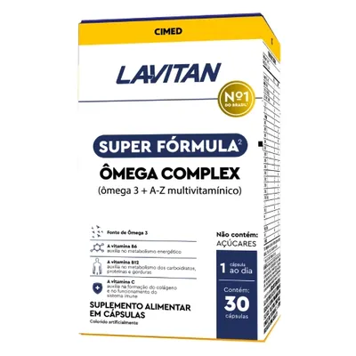 Lavitan Super Fórmula Ômega Complex 30 Cápsulas