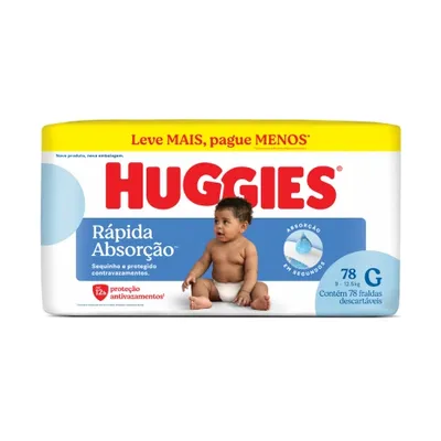 Fralda Huggies Tripla Proteção Hiper G 78 Unidade