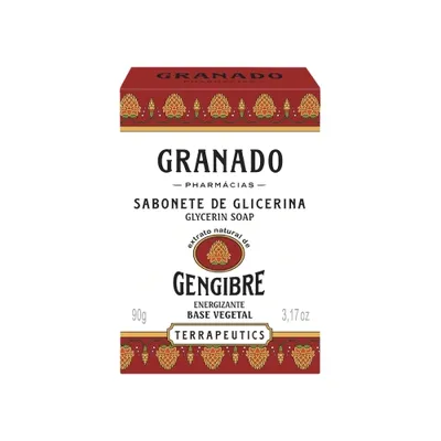 Sabonete Barra de Glicerina Gengibre Granado Terrapeutics 90g