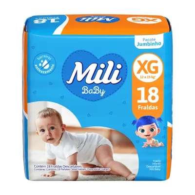 Fralda Mili Baby Jumbinho Xg 18 Unidades preço