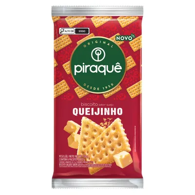 Biscoito Salgado Queijinho Piraquê 6 Unidades de 23g Cada