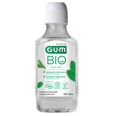Enxaguante Bucal Gum Fluoretado Fresh Mint Hortelã Fresco E Aloe Vera 300ml