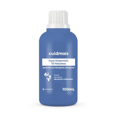 Água Oxigenada Antisséptica 10 Volumes CuidMais 100ml