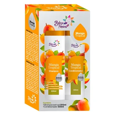Kit Shampoo E Condicionador Tropical Aromas Manga Tropical 300Ml preço