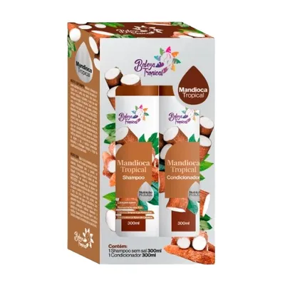 Kit Shampoo e Condicionador Tropical Aromas Mandioca Tropical 300ml