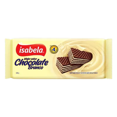Biscoito Wafer Isabela Chocolate Com Recheio De Chocolate Branco 100G preço