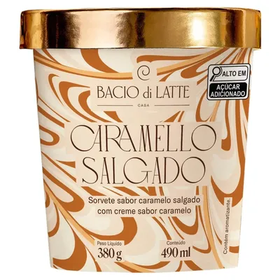 Sorvete Bacio Di Latte Caramelo Salgado 490g
