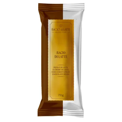 Picolé Bacio Di Latte Creme Com Cobertura 70g