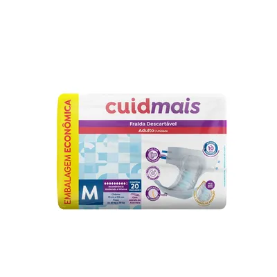 Fralda Geriátrica CuidMais Econômica M 20 Unidades