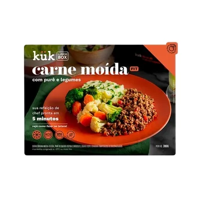 Lunchbox Kuk Carne Moída Com Purê e Legumes