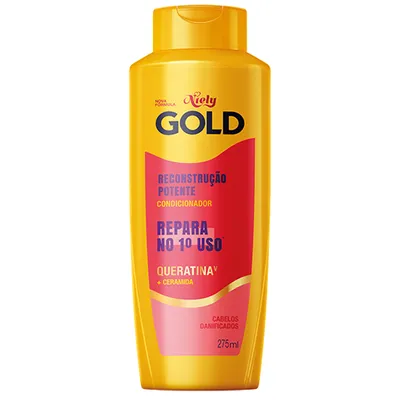 Condicionador Niely Gold Queratina Reconstrução Potente 275ml